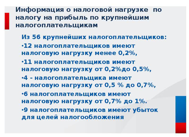 Причины низкой налоговой нагрузки пояснение в налоговую образец