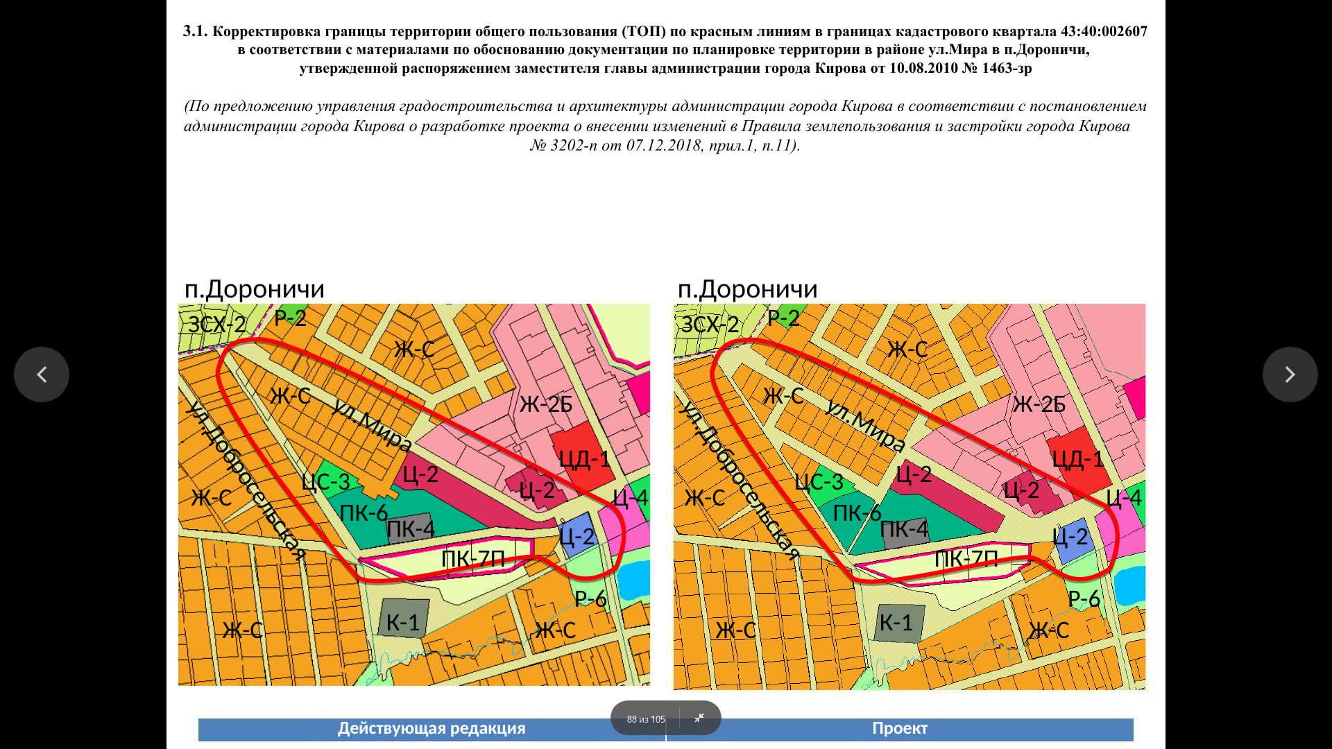 Карта территориальных зон киров