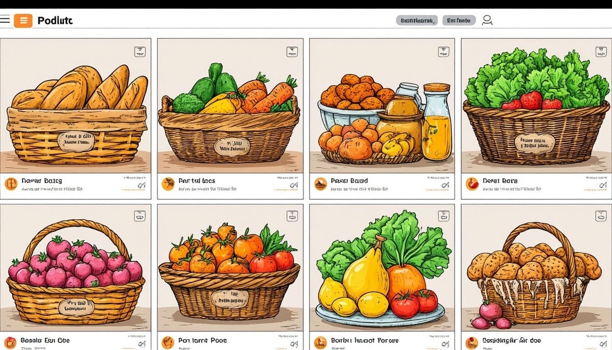 листинг товаров интернет магазина продуктов