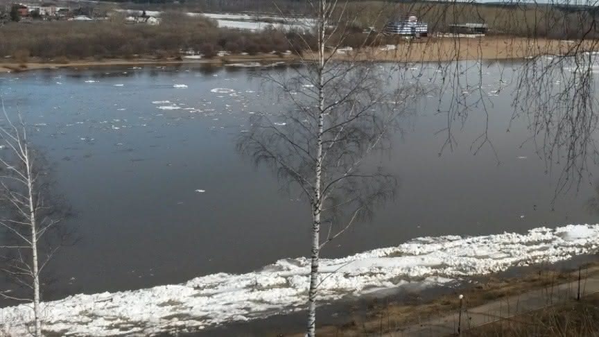 Вода в реке Вятке в черте Кирова прибыла еще на 19 см